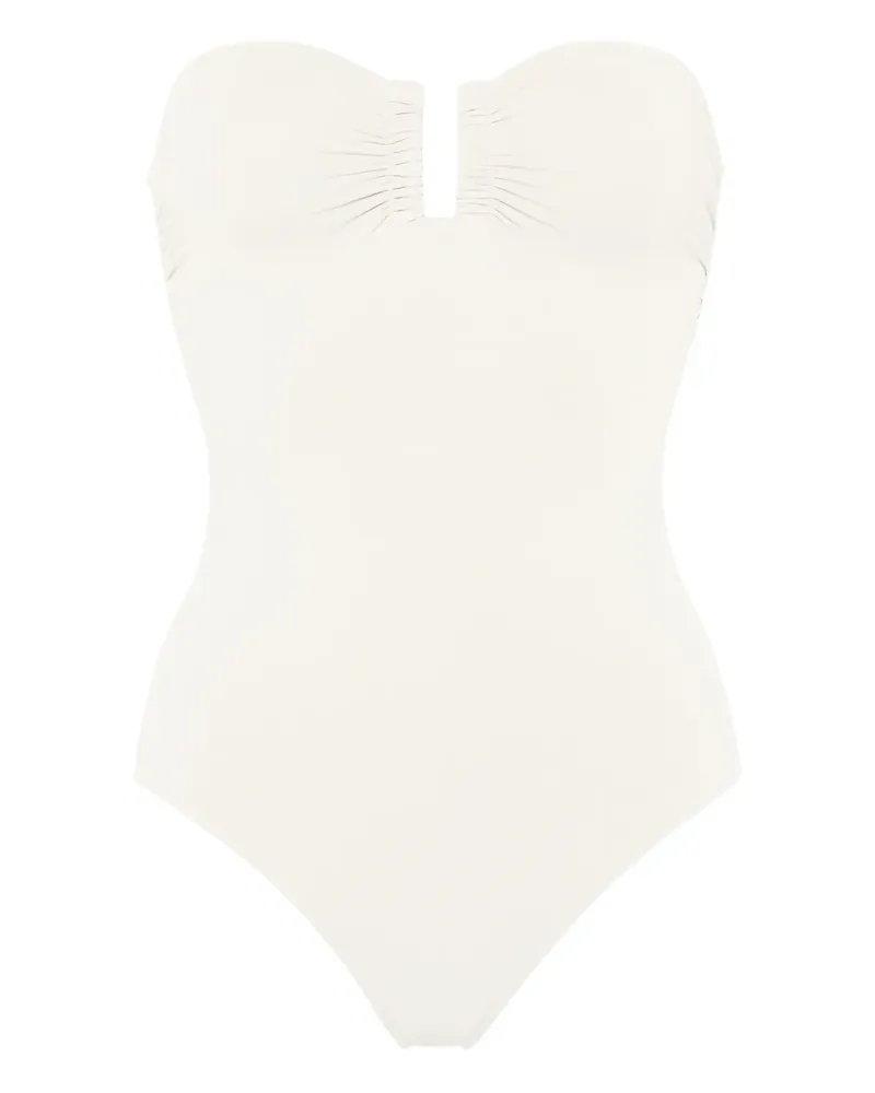 Eres Geraffter Cassiopée Bandeau-Badeanzug - Weiß Weiß