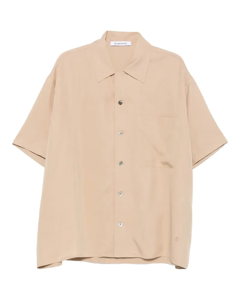 Études Studio buttoned short-sleeve shirt - Nude Nude