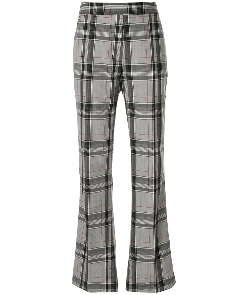 3.1 phillip lim Gerade Hose mit Karomuster - Grau Grau