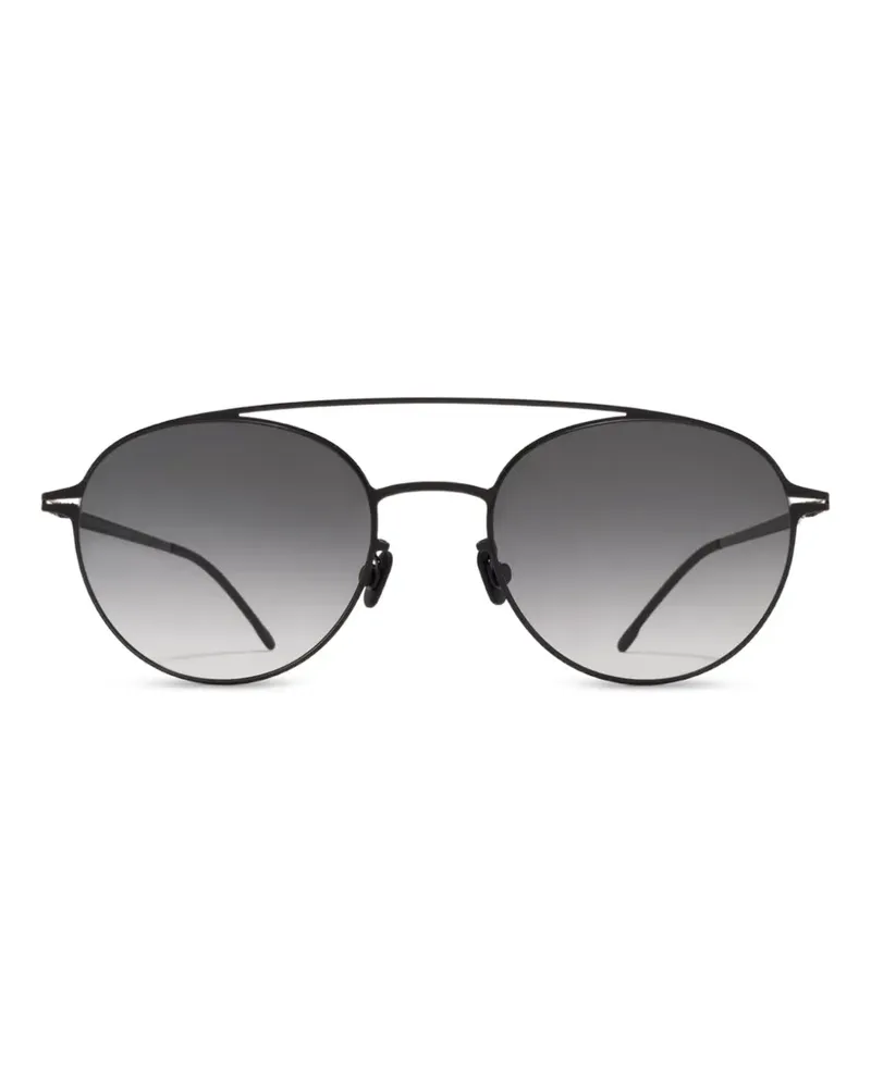 Mykita Reva Sonnenbrille mit rundem Gestell - Schwarz Schwarz