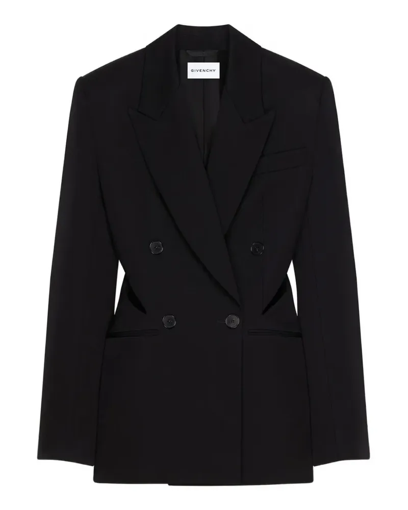 Givenchy Doppelreihige Jacke aus Wolle - Schwarz Schwarz