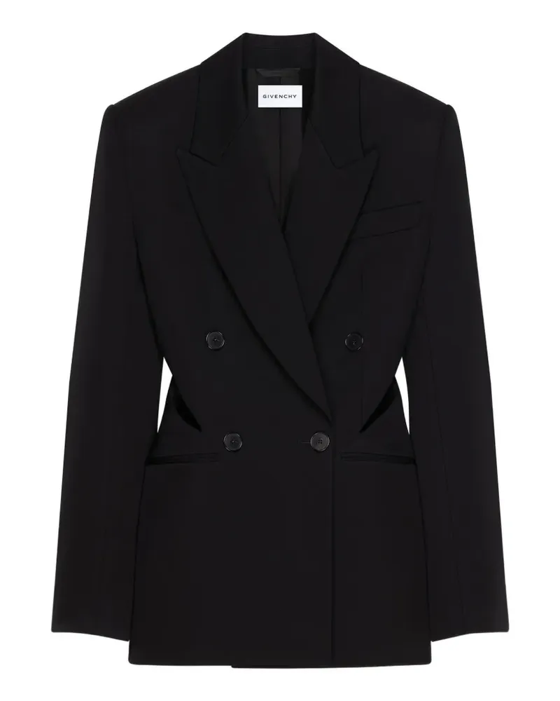 Givenchy Doppelreihige Jacke aus Wolle - Schwarz Schwarz