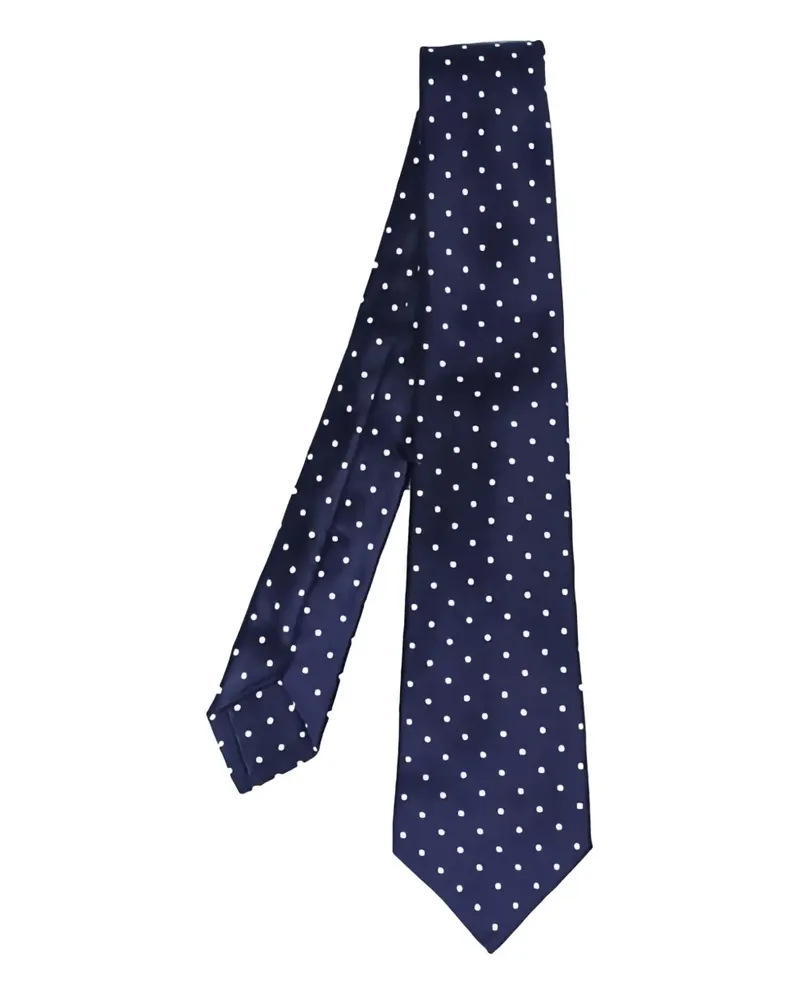 Kiton polka-dot tie - Blau Blau