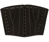 Transparentes Korsett - Schwarz