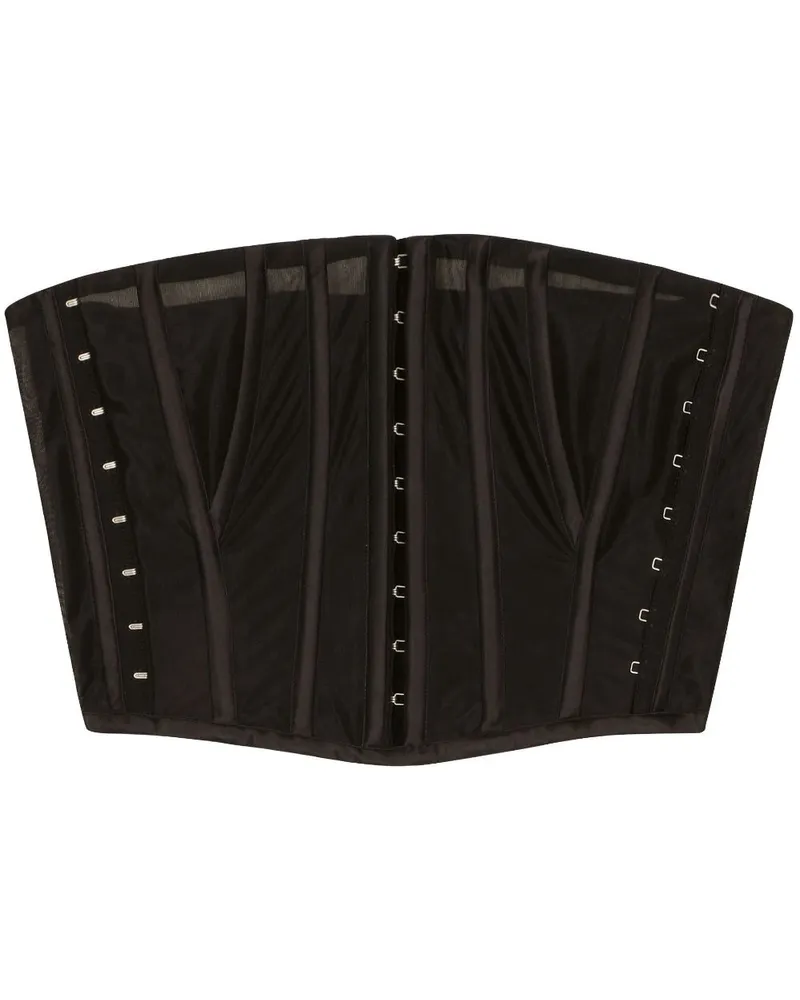 Dolce & Gabbana Transparentes Korsett - Schwarz Schwarz
