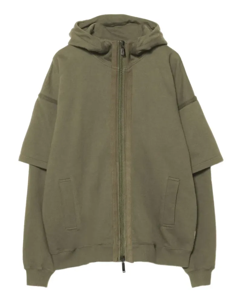 maharishi double-sleeve hoodie - Grün Grün