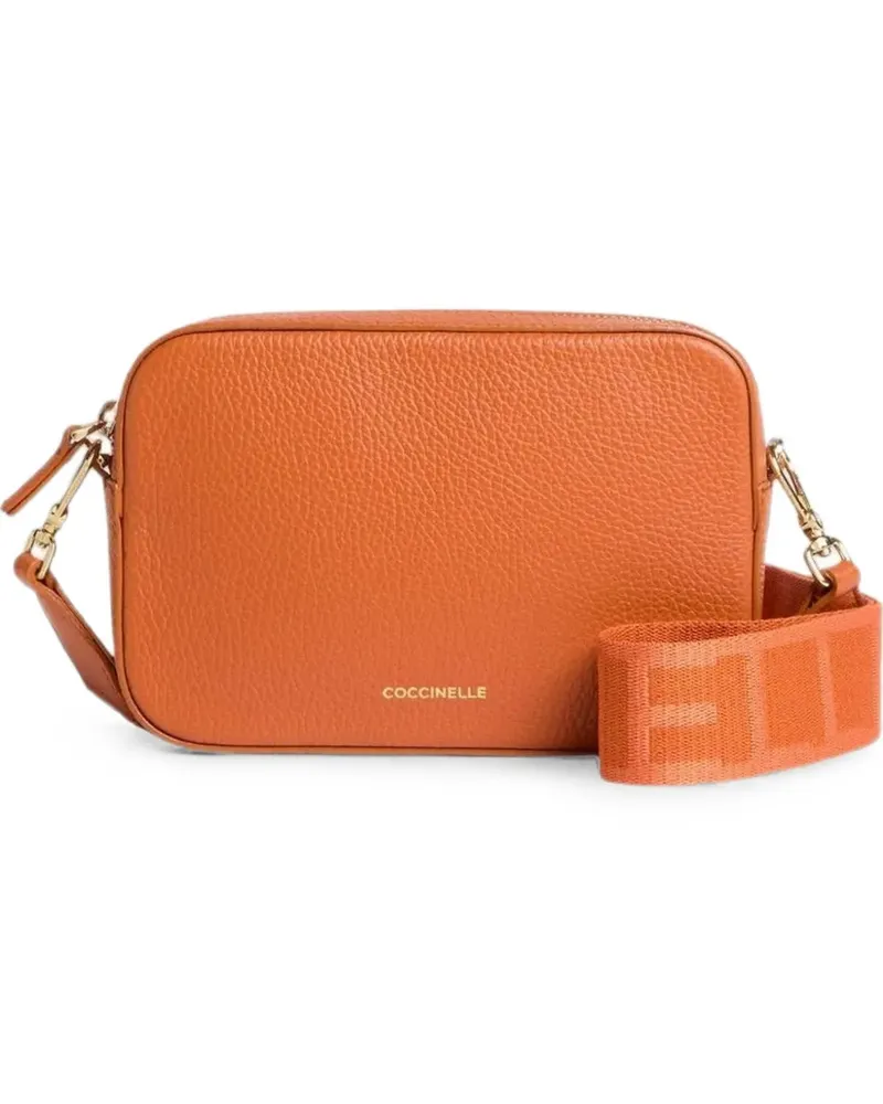 Coccinelle small Tebe leather shoulder bag - Orange Orange