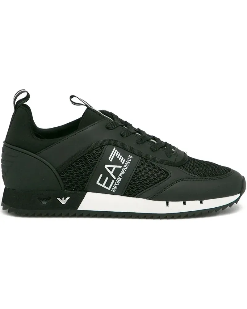 EA7 Sneakers mit Logo-Print - Schwarz Schwarz