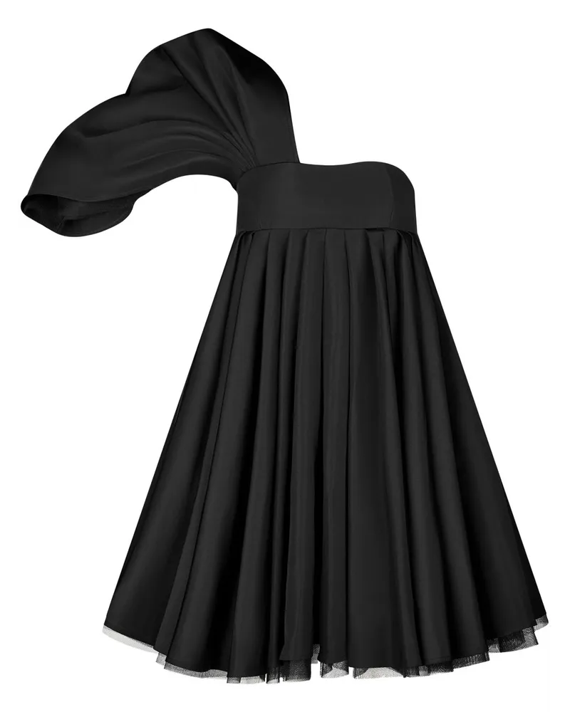 Nina Ricci Asymmetrisches One-Shoulder-Kleid Schwarz