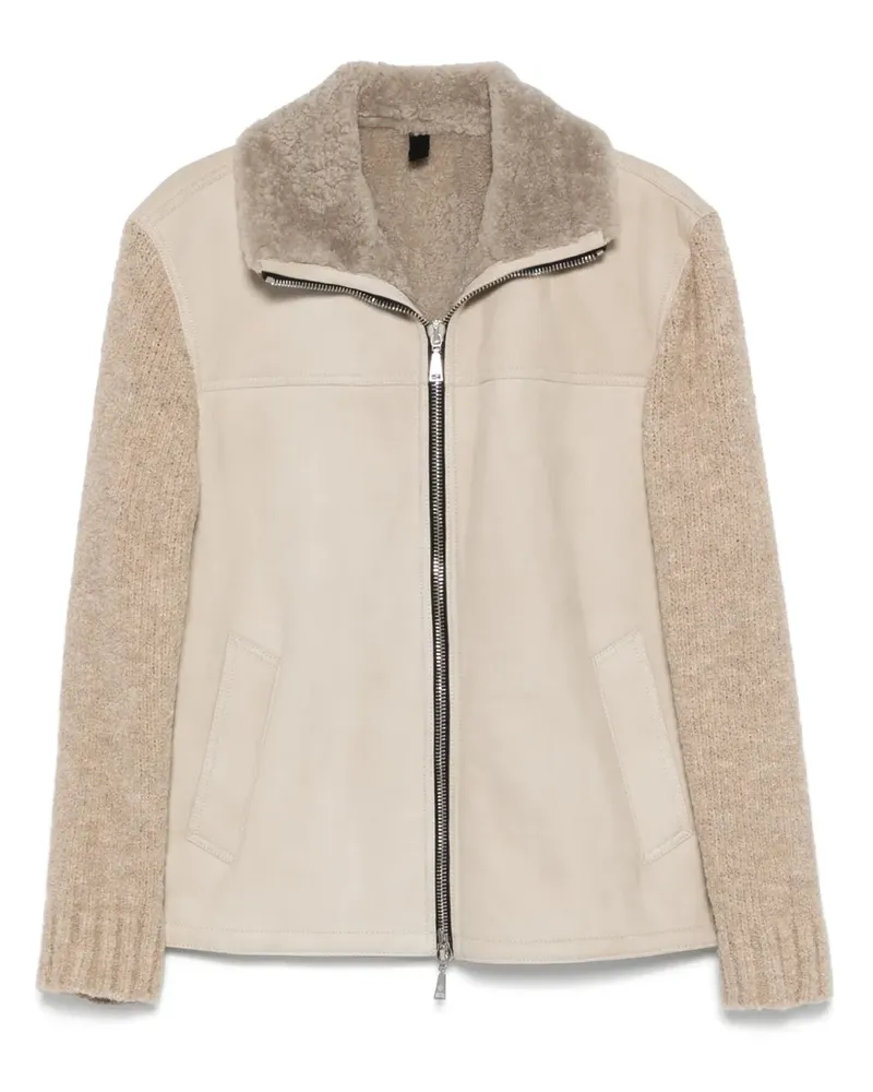 Tagliatore Jacke aus Faux Shearling - Nude Nude