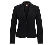 Blazer mit fallendem Revers - Schwarz