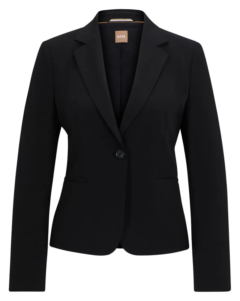 HUGO BOSS Blazer mit fallendem Revers - Schwarz Schwarz