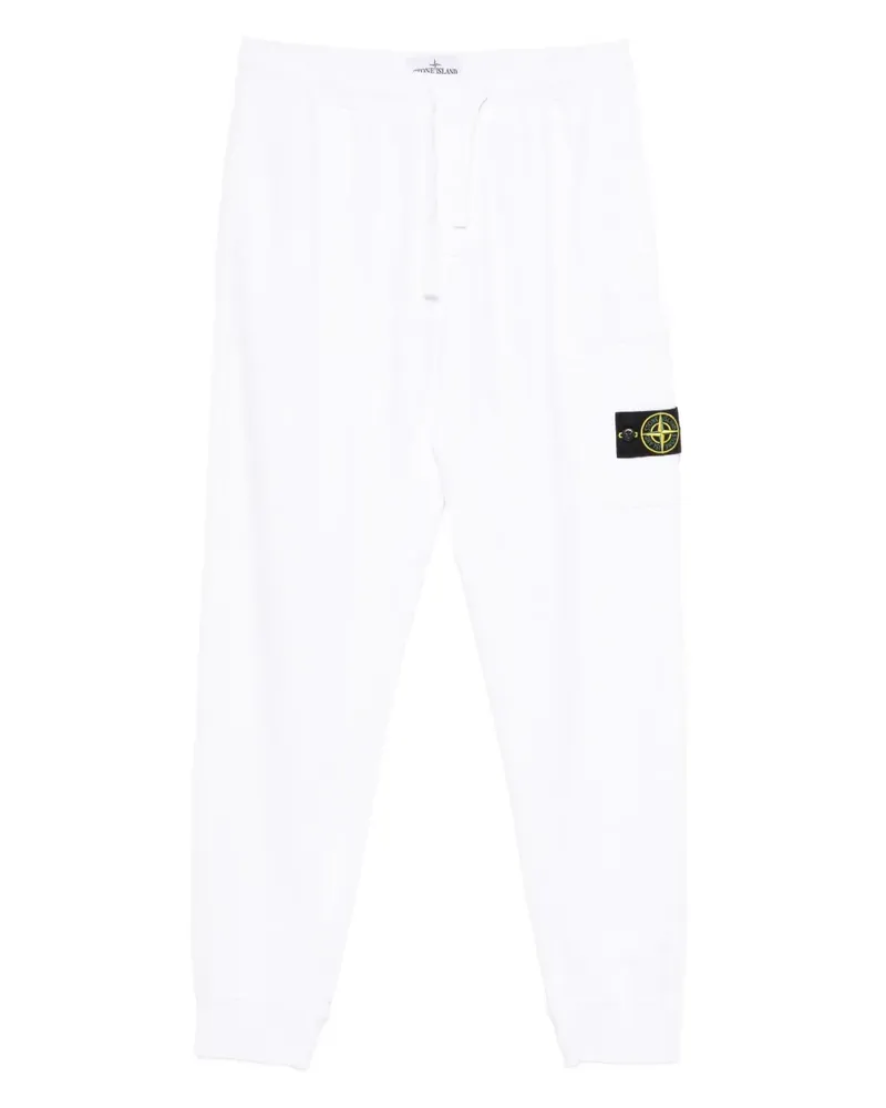 Stone drawstring-waist trousers - Weiß Weiß
