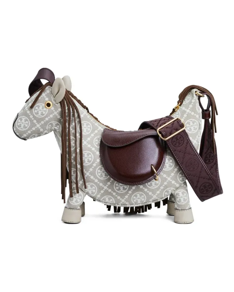 Tory Burch Schultertasche mit Fransen - Nude Nude