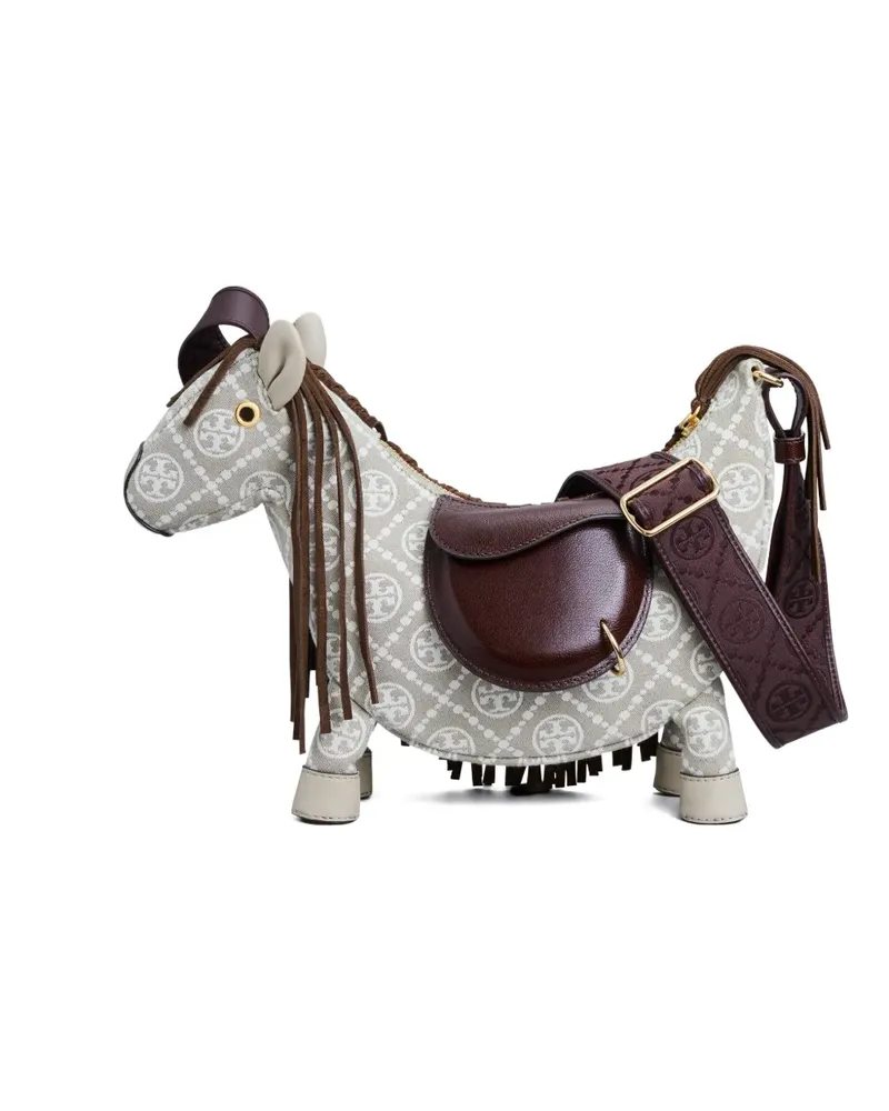 Tory Burch horse fringe shoulder bag - Nude Nude