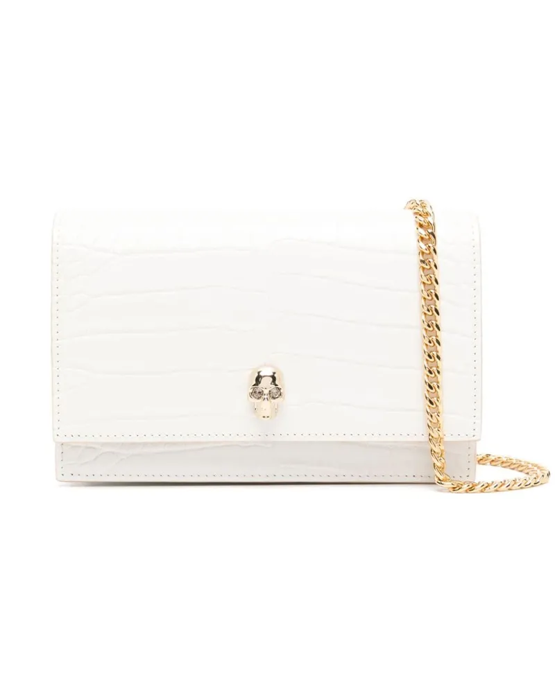 Alexander McQueen Kleine Skull Umhängetasche - Weiß Weiß