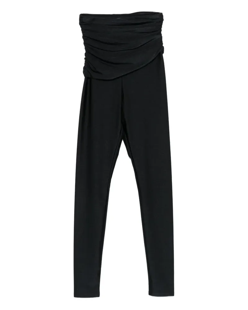 ANDAMANE Vicki Leggings mit drapiertem Bund - Schwarz Schwarz
