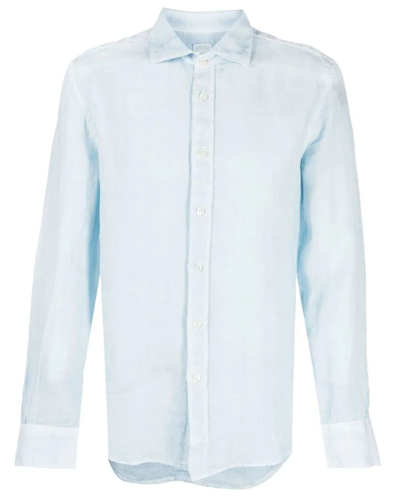 120% Lino Klassisches Hemd - Blau Blau