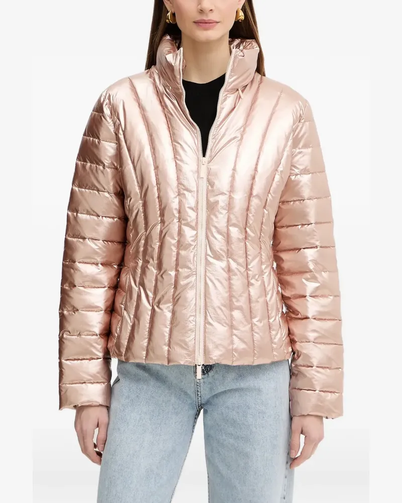 Armani Exchange funnel-neck quilted jacket - Rosa Rosa
