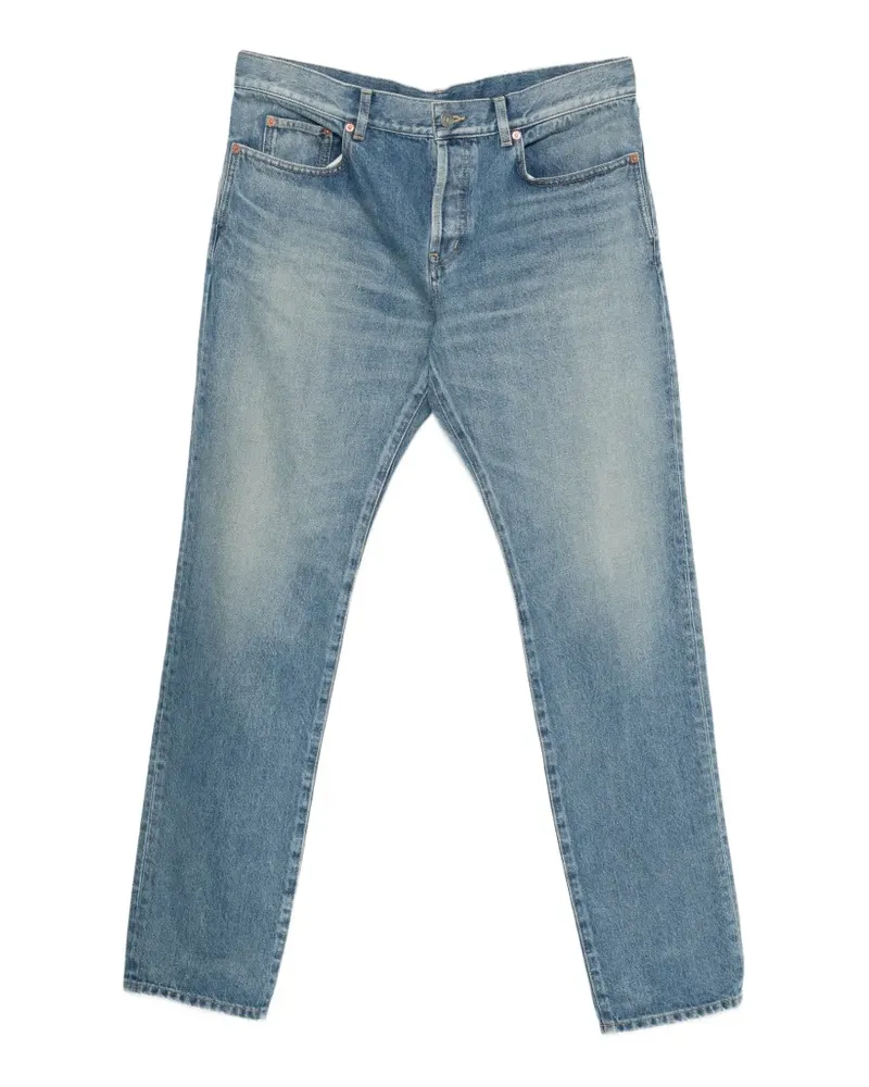 Saint Laurent logo-patch belt-loop jeans - Blau Blau