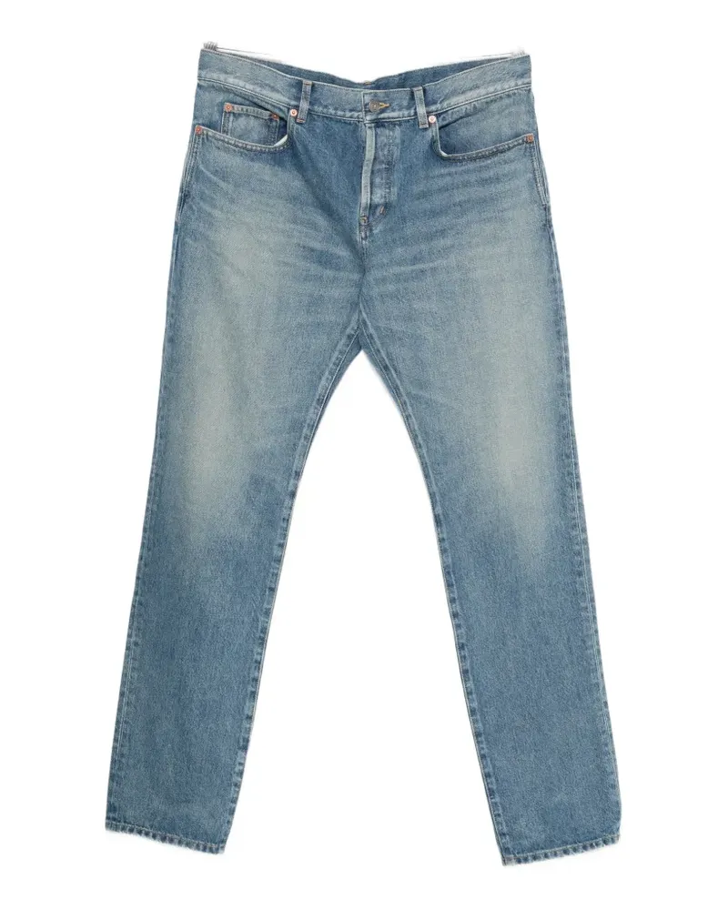 Saint Laurent logo-patch belt-loop jeans - Blau Blau