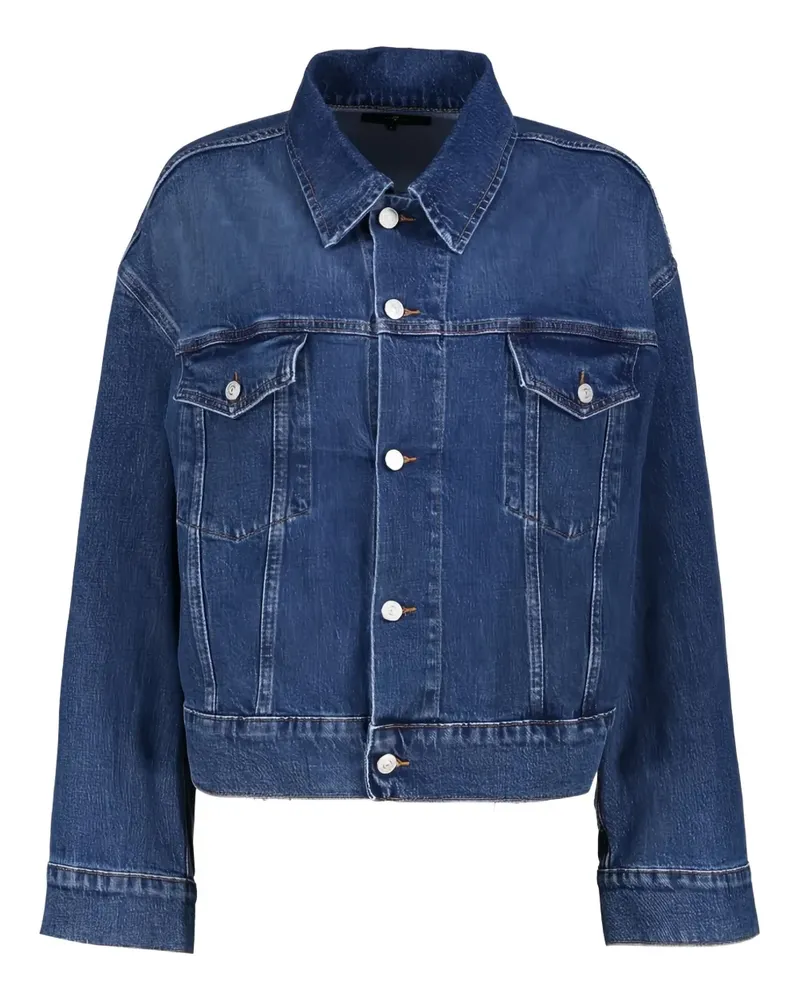 7 for all mankind Geknöpfte Trucker Jeansjacke - Blau Blau