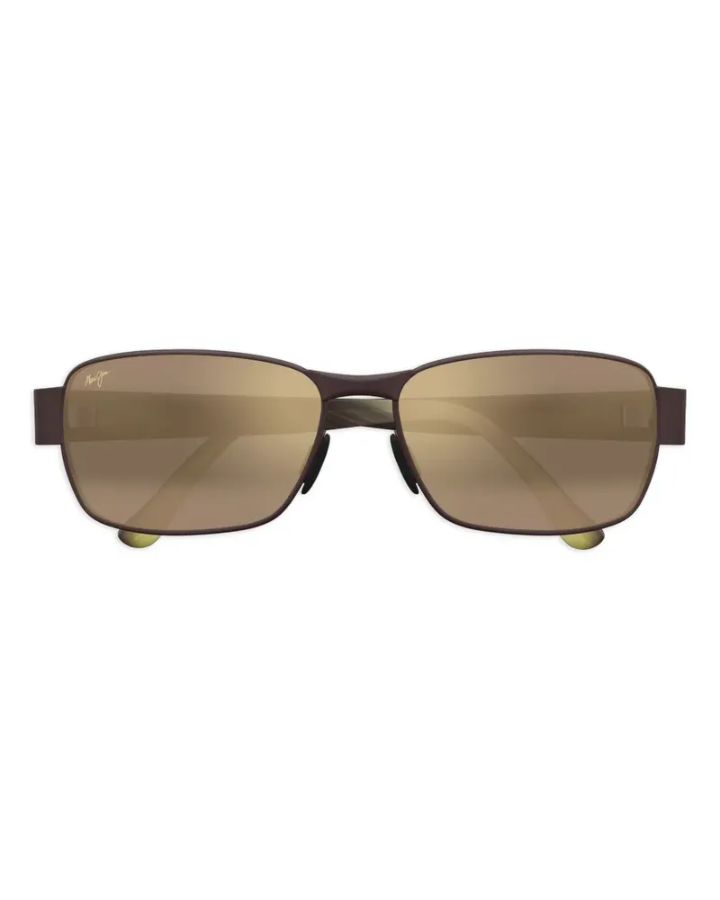 Maui Jim Sonnenbrille mit eckigem Gestell - Braun Braun