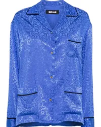 Just Cavalli Jacquard-Hemd mit Logo Blau