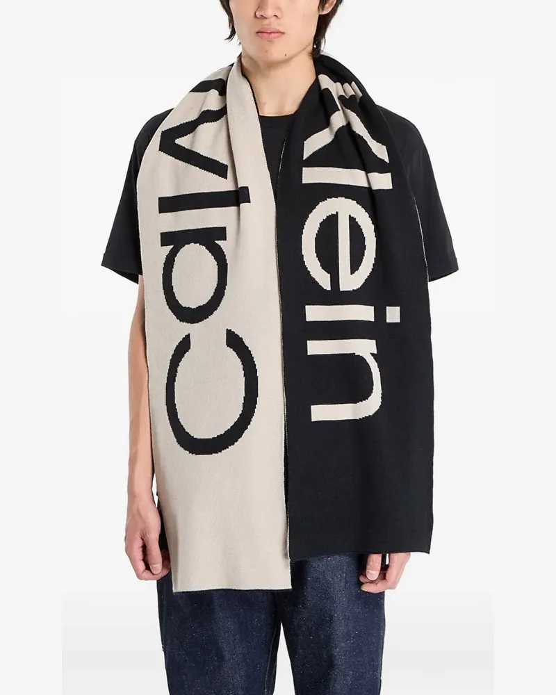 Calvin Klein logo scarf - Schwarz Schwarz