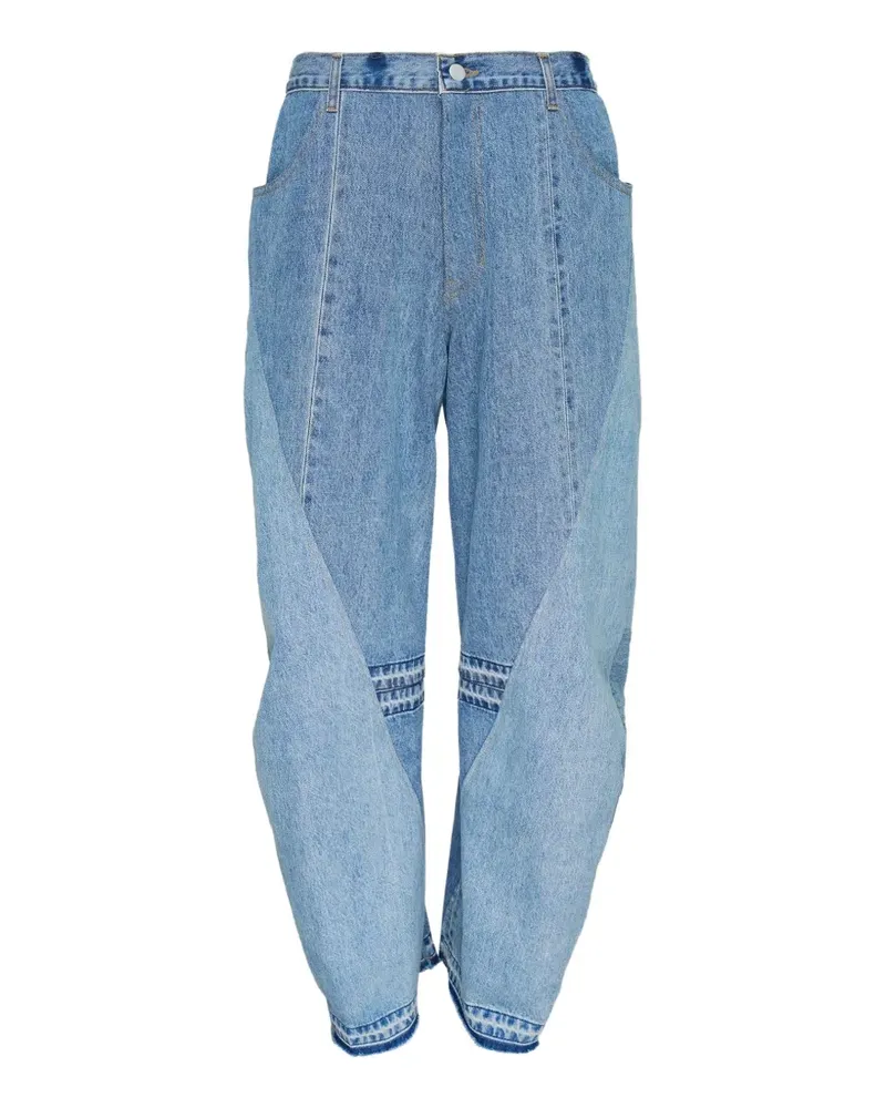 JiyongKim panelled-design jeans - Blau Blau