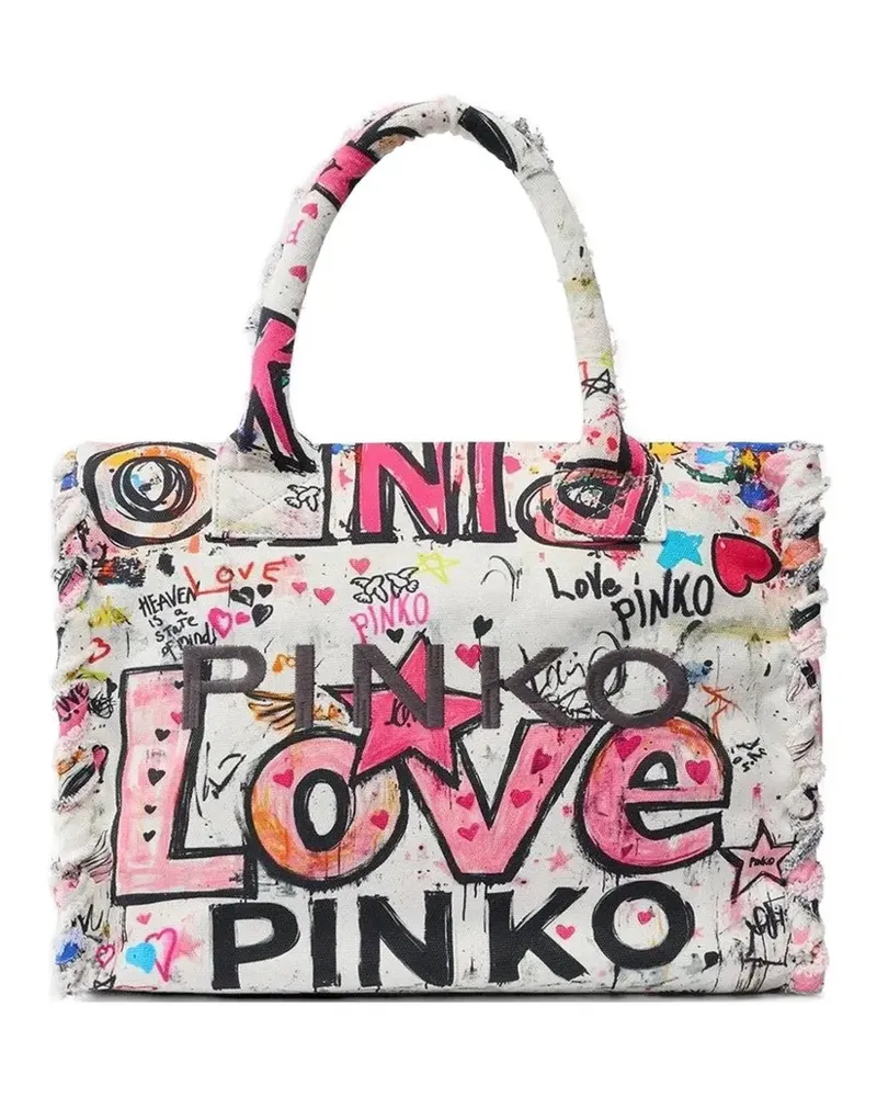 Pinko printed shoulder bag - Weiß Weiß