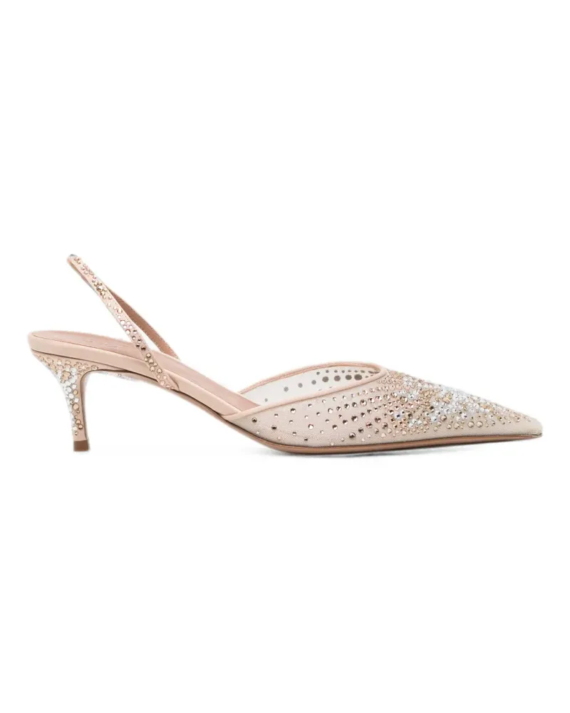 GEDEBE 55mm Anitta slingback pumps - Nude Nude