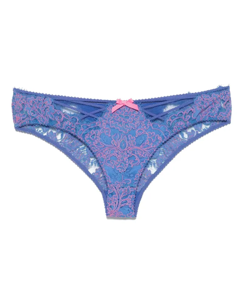 Agent Provocateur Slip mit Spitzenstickerei - Blau Blau