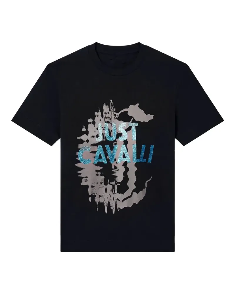 Just Cavalli logo-print cotton T-shirt - Schwarz Schwarz