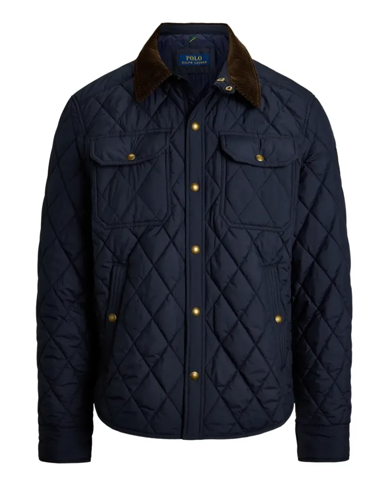 Ralph Lauren Gesteppte Jacke mit Cordkragen - Blau Blau