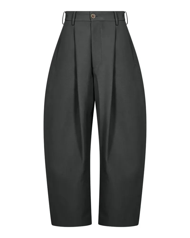 Uma Wang pleated tapered trousers - Grau Grau