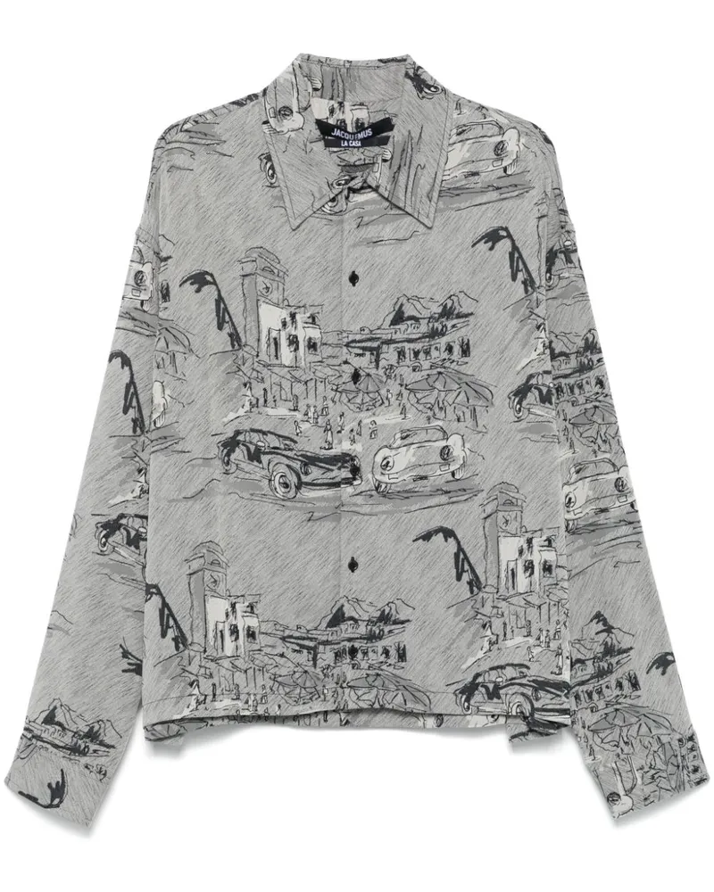 Jacquemus La chemise Corto Hemd - Grau Grau