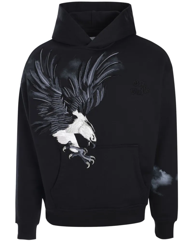 ONLY THE BLIND Midnight Hawk Hoodie - Schwarz Schwarz
