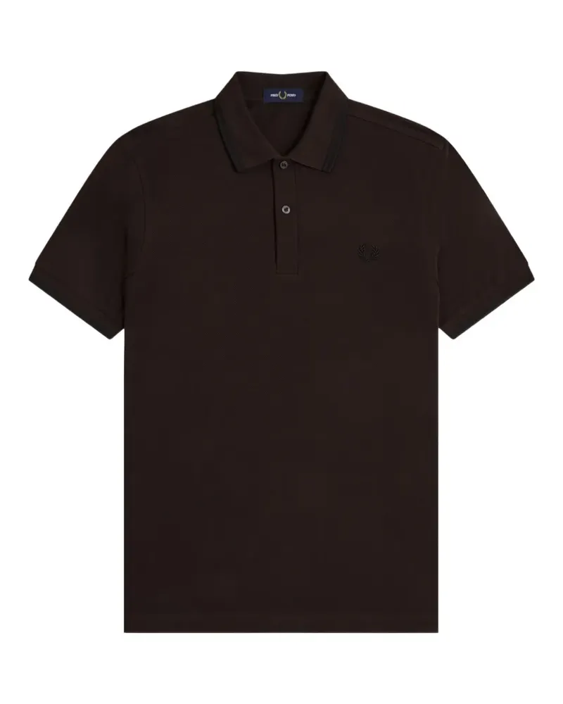 Fred Perry Poloshirt mit Kontrasträndern - Braun Braun
