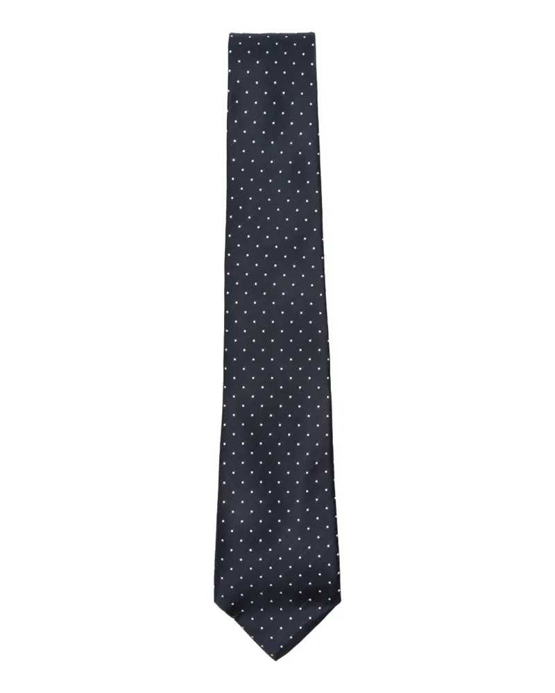 Canali polka-dot silk tie - Blau Blau