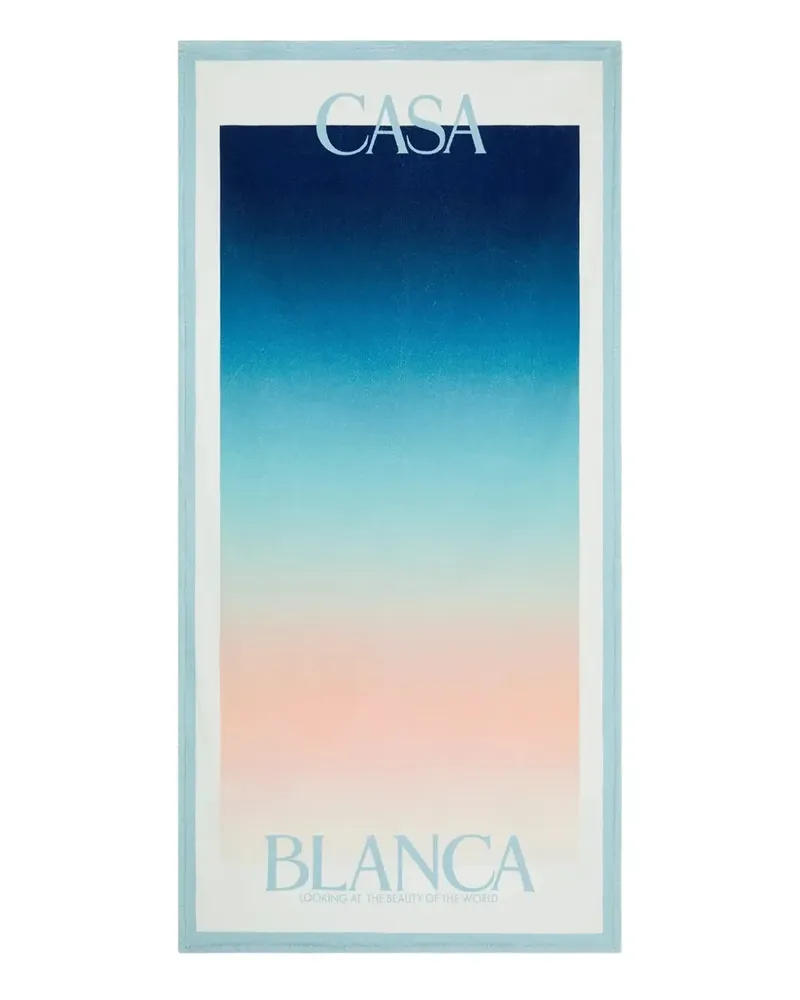 Casablanca Paris Strandtuch mit Farbverlauf-Logo (100cm x 190cm) - Blau Blau