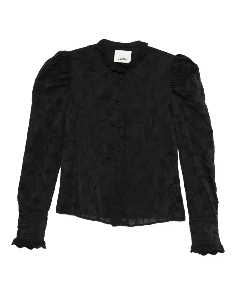 Isabel Marant Zorica Bluse mit Puffärmeln - Schwarz Schwarz