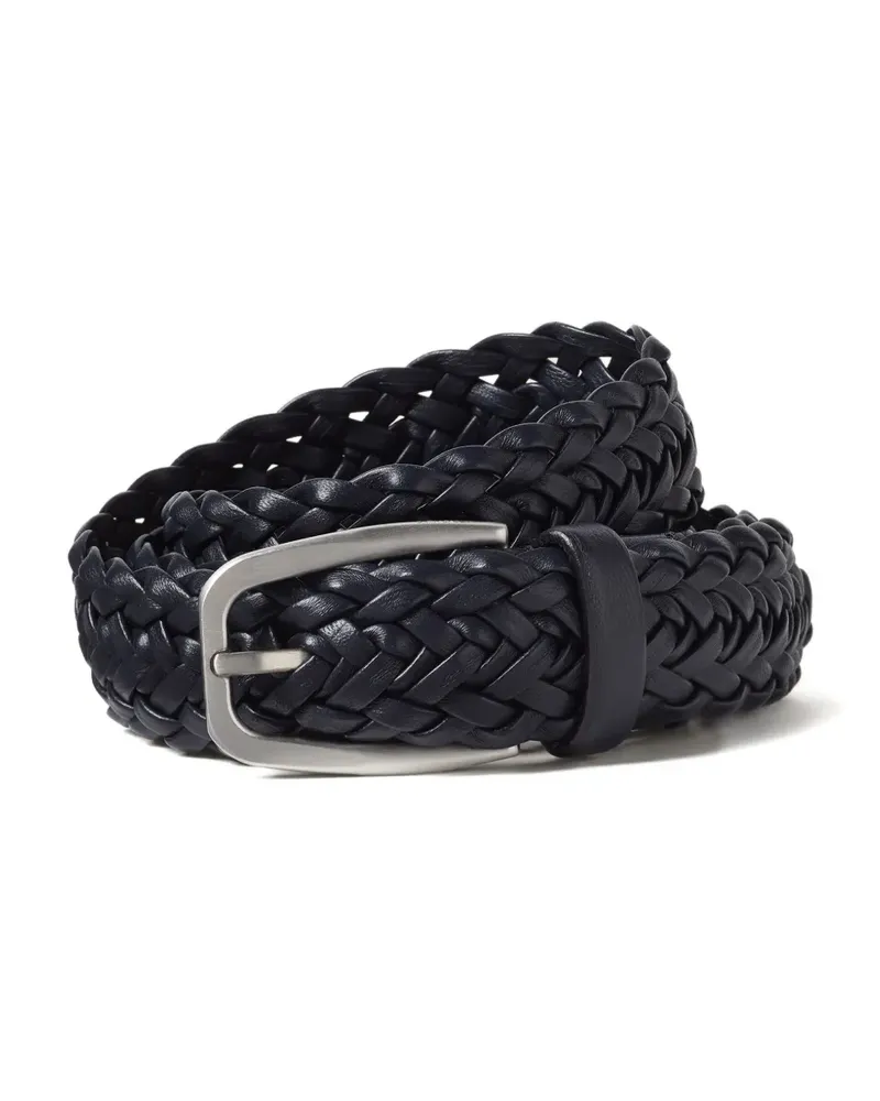 Ermenegildo Zegna braided leather belt - Blau Blau