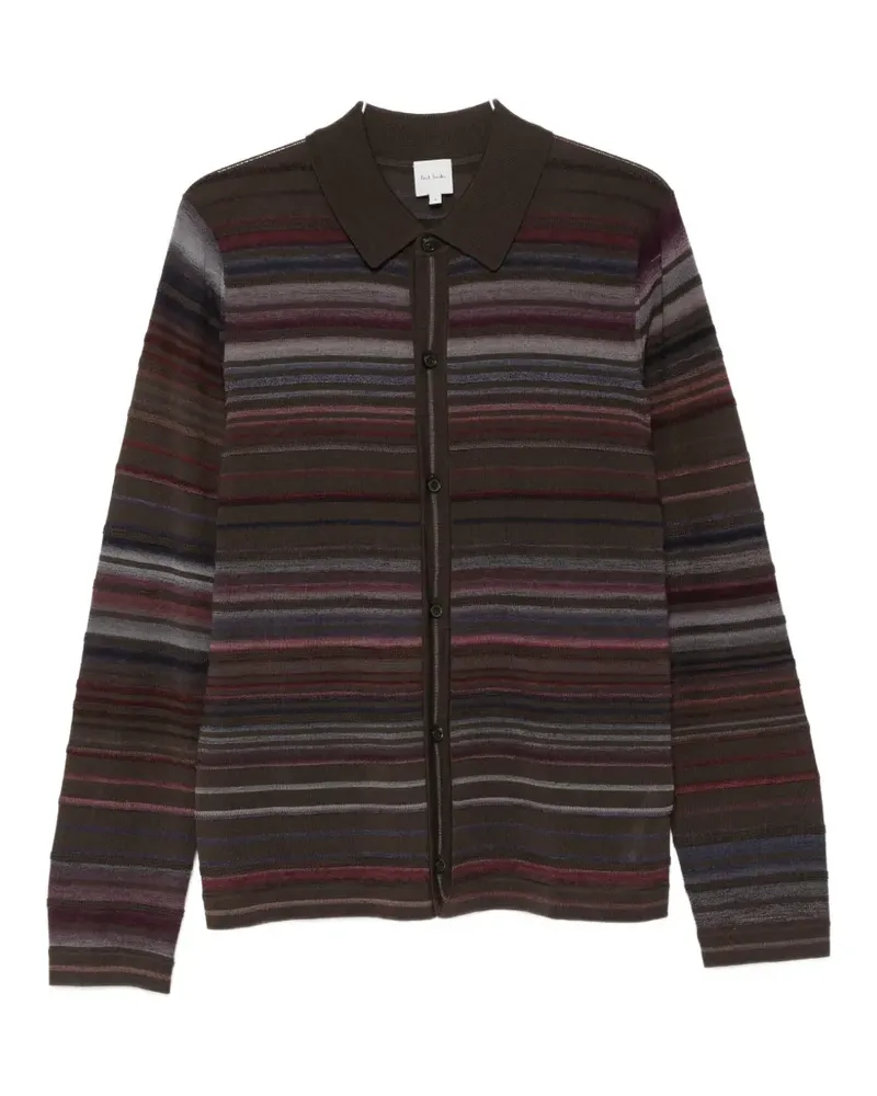 Paul Smith striped button-up polo sweater - Braun Braun