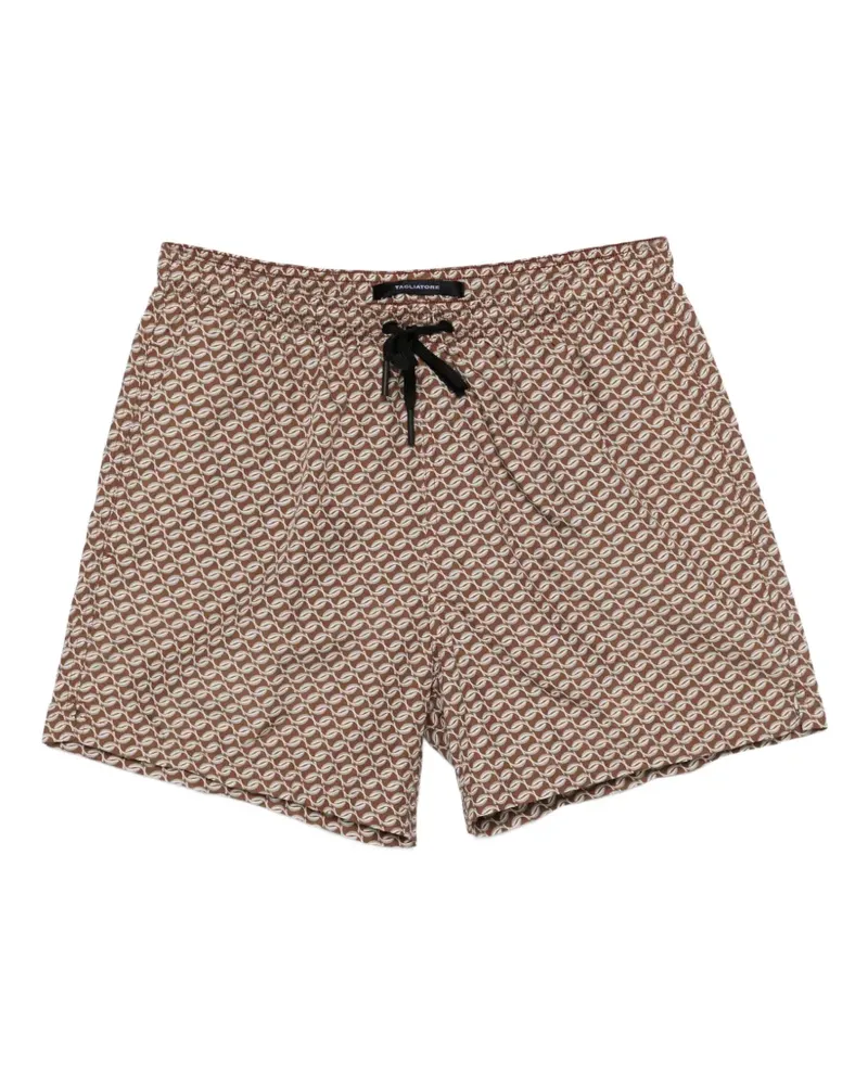 Tagliatore Badeshorts mit geometrischem Print - Braun Braun