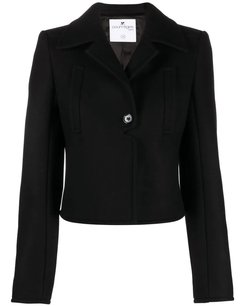 Courrèges Einreihiger Blazer Schwarz