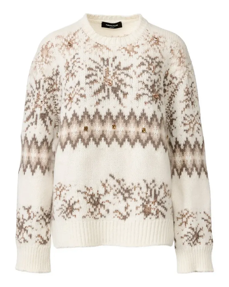 Fabiana Filippi Pullover mit Kristallen - Nude Nude