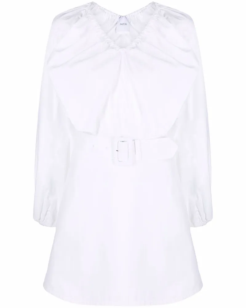 Patou Kleid mit Rüschendetail - Weiß Weiß
