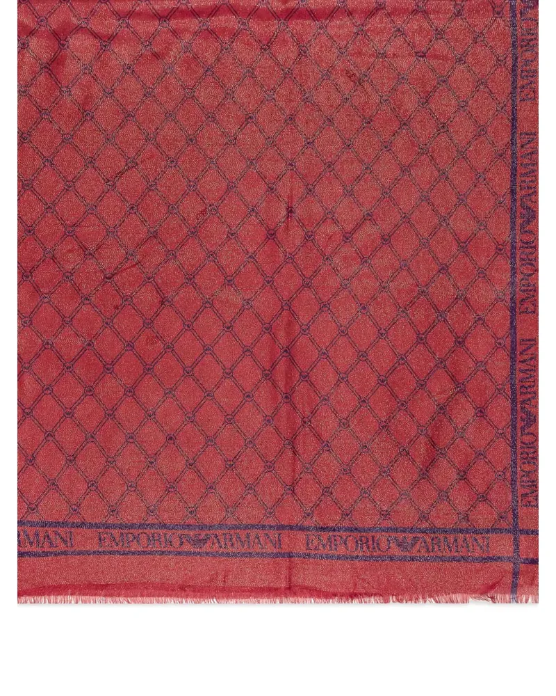 Emporio Armani Karierter Schal - Rot Rot