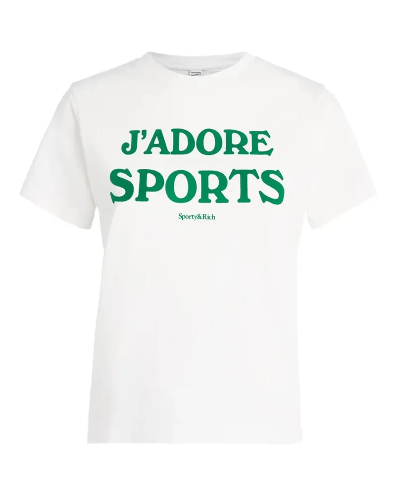 SPORTY & RICH Jadore logo-print T-shirt - Weiß Weiß